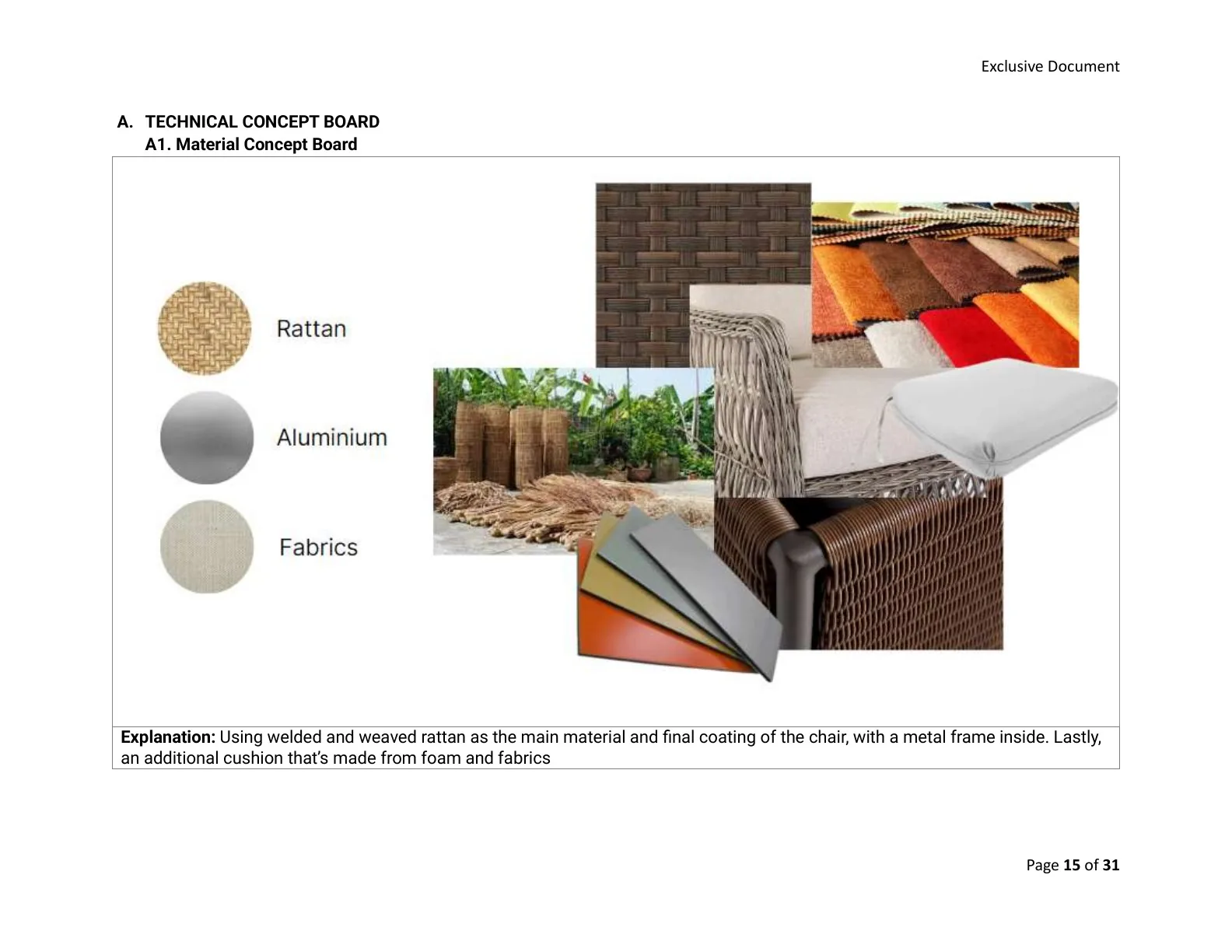 Harth Chair: material palette