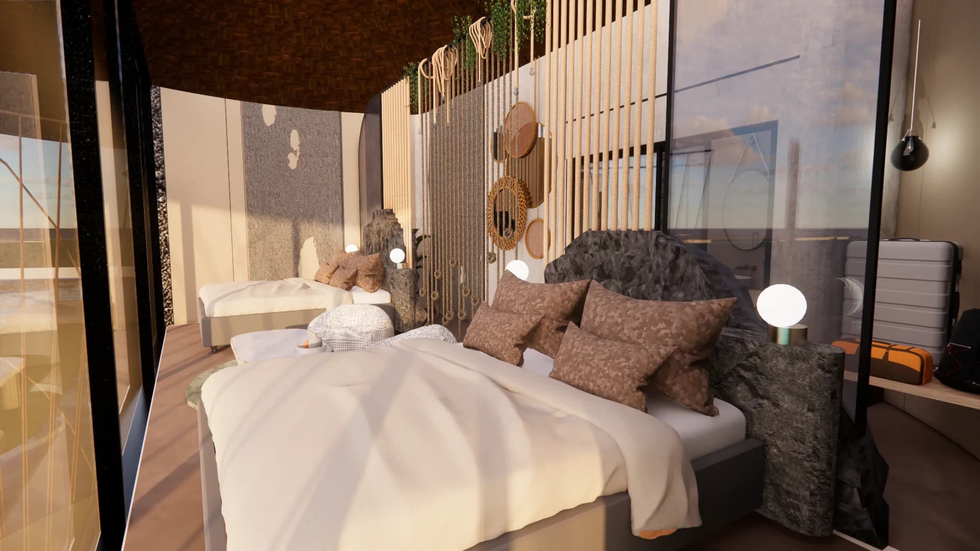 Persephone’s Magic Pearl: villa bedroom